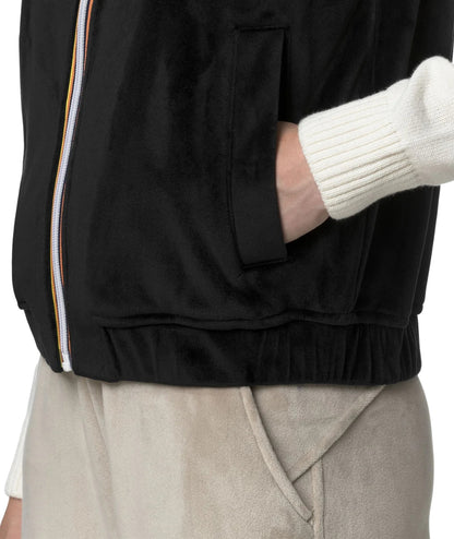 K-WAY Gilet Vivielme Velour Polar K3132LW Nero
