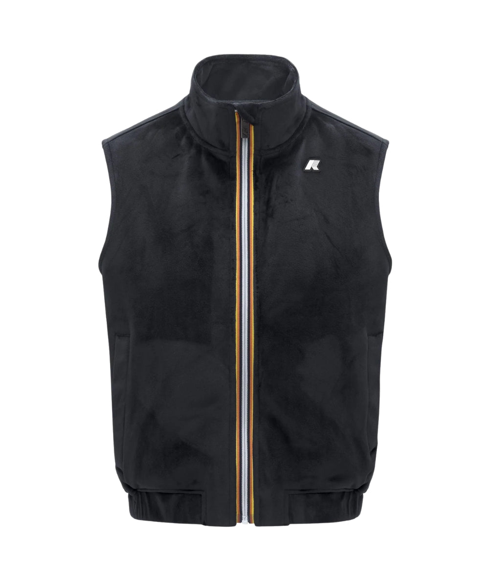 K-WAY Gilet Vivielme Velour Polar K3132LW Nero