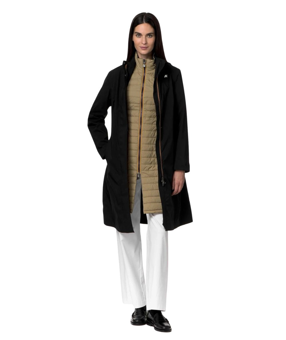 K-WAY Trench Lungo Miranda 3IN1 K2161CW Nero Beige