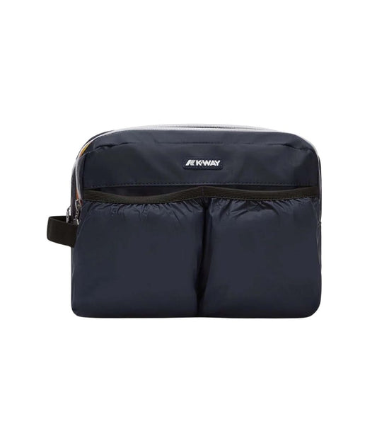 K-Way Beauty Case con Logo Albas K4127UW K89 Blu Navy