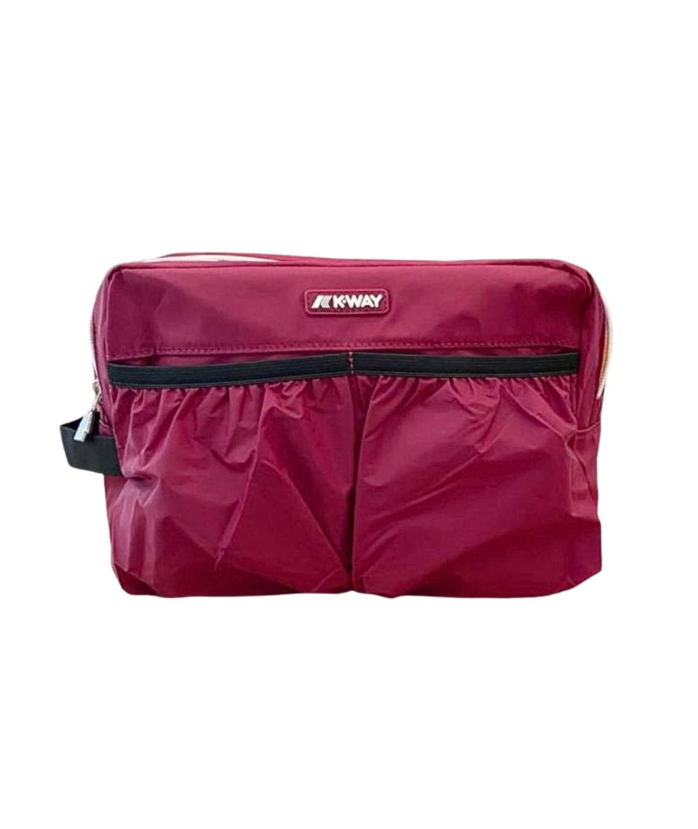 K-Way Beauty Case con Logo Albas K4127UW Q13 Rosso Scuro