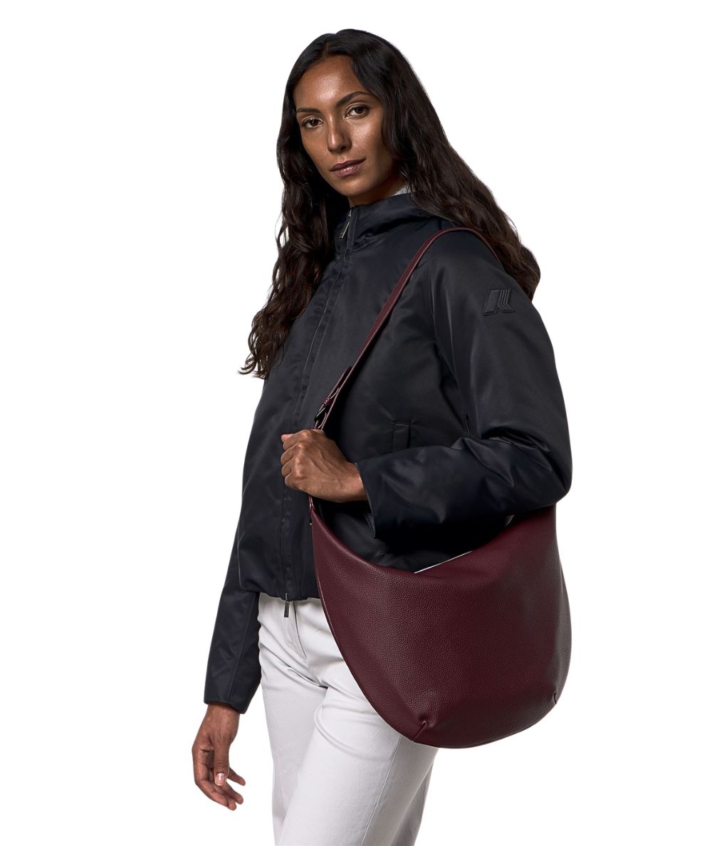 K-Way Borsa Hobo Leaphee K31582W 345 Rosso Scuro