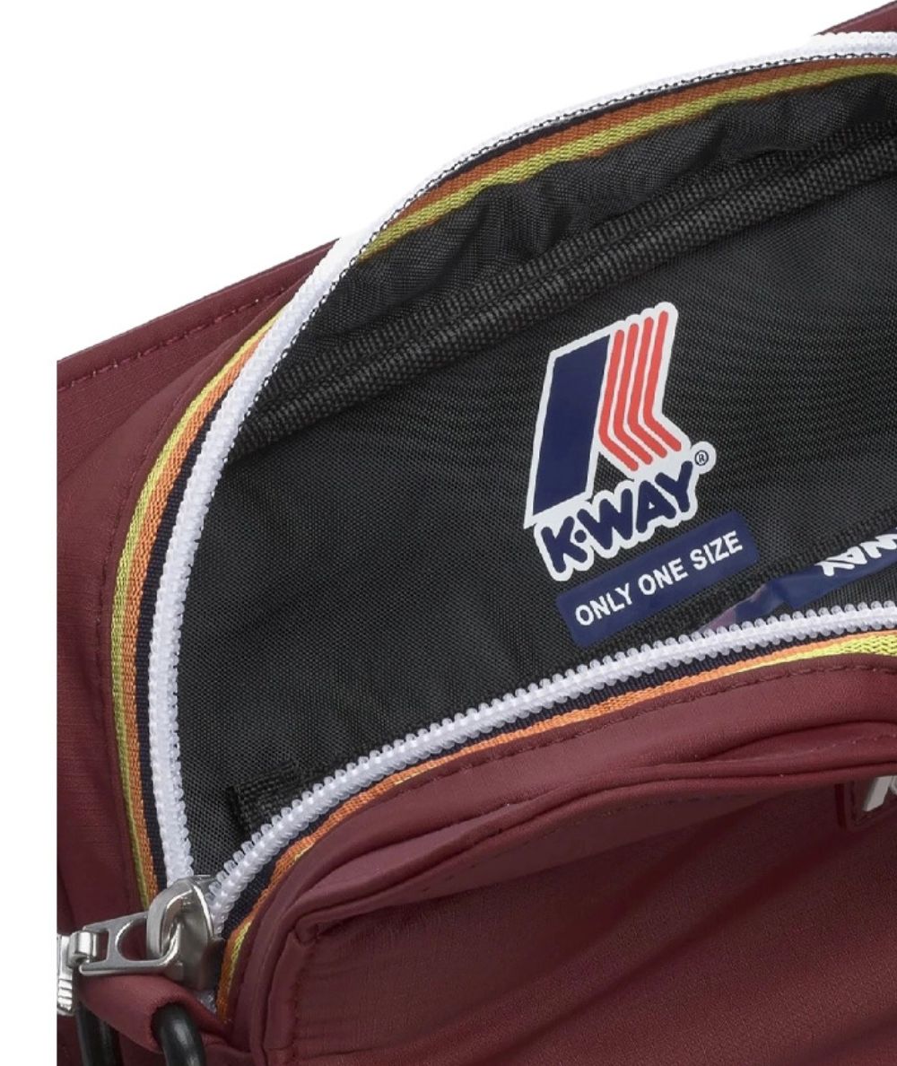 K-Way Borsa Pouch con Tracolla Marybell K8124ZW Q13 Rosso Scuro