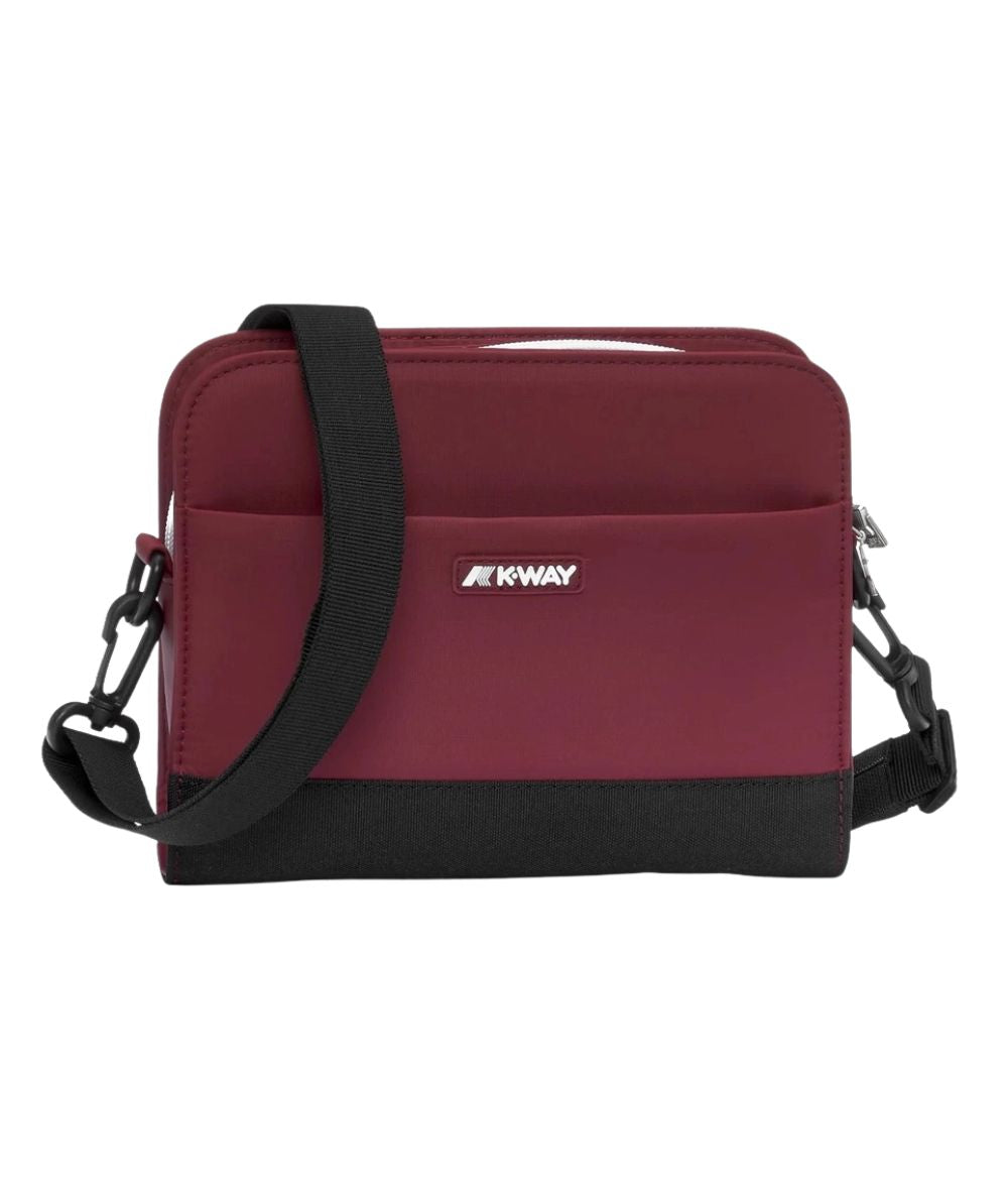 K-Way Borsa Pouch con Tracolla Marybell K8124ZW Q13 Rosso Scuro