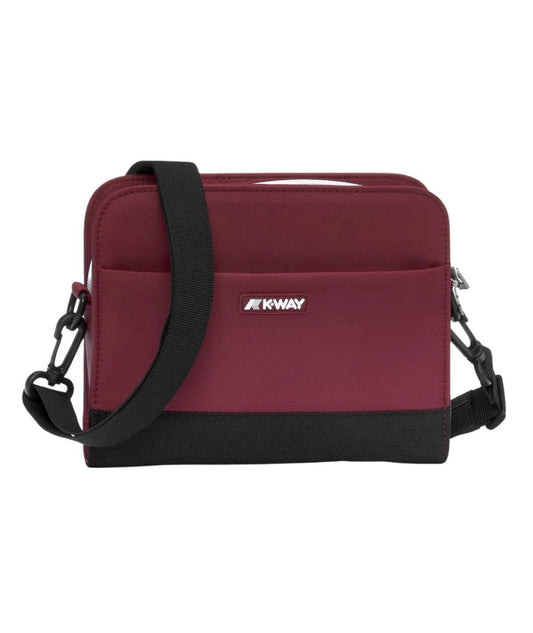 K-Way Borsa Pouch con Tracolla Marybell K8124ZW Q13 Rosso Scuro