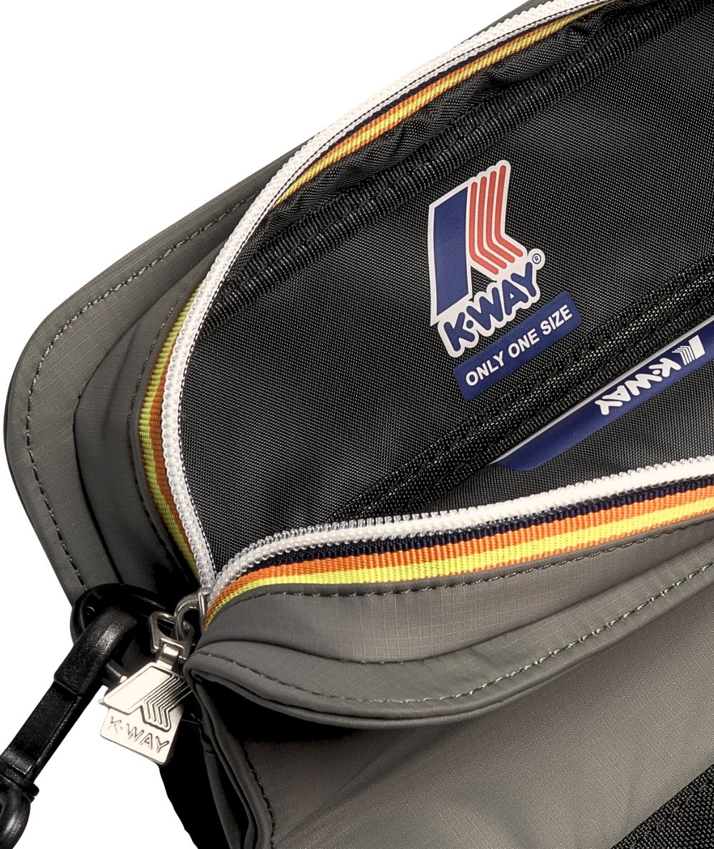K-Way Borsa Pouch con Tracolla e Tasca Marybell K8124ZW WMR Verde Militare