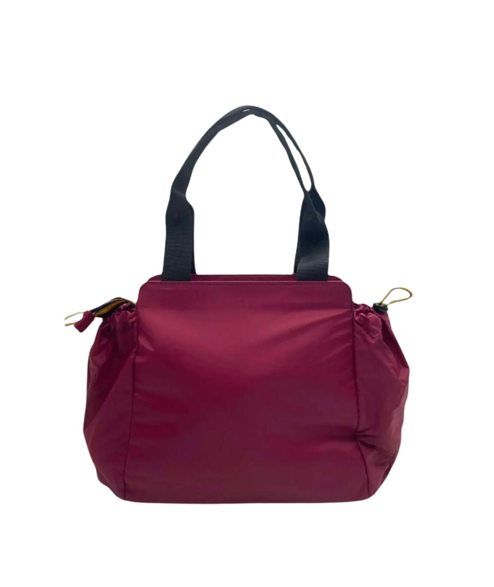 K-Way Borsa Shopping in Nylon con Manici e Tracolla Aisy K4138YW Rosso Scuro