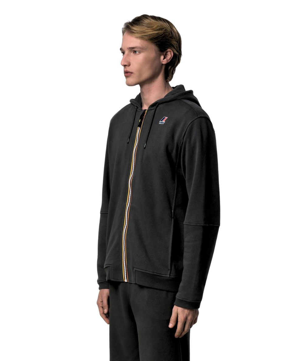 K-Way Felpa Unisex con Cappuccio Prosper K1126HW USY Nero