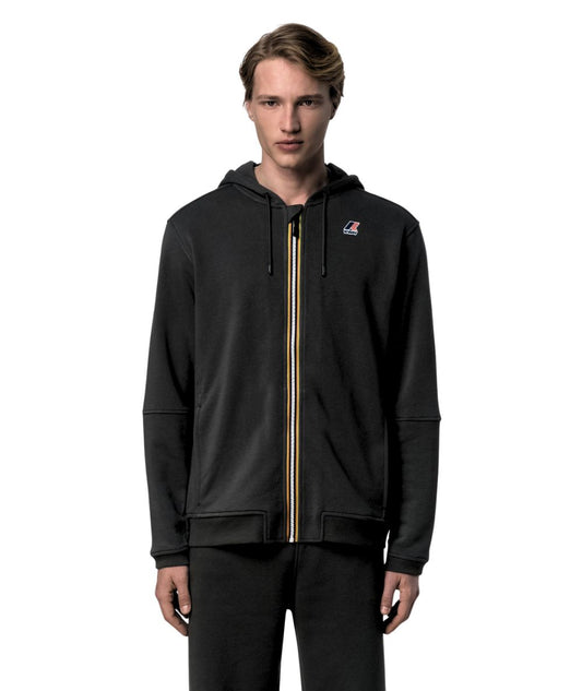 K-Way Felpa Unisex con Cappuccio Prosper K1126HW USY Nero