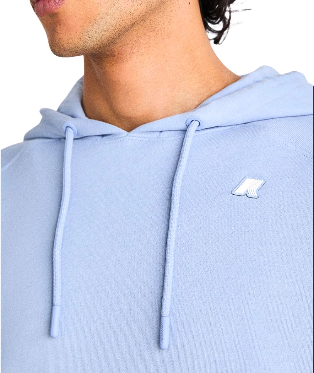 K-Way Felpa con Cappuccio Ninette Brushed PC K4147KW Azzurro