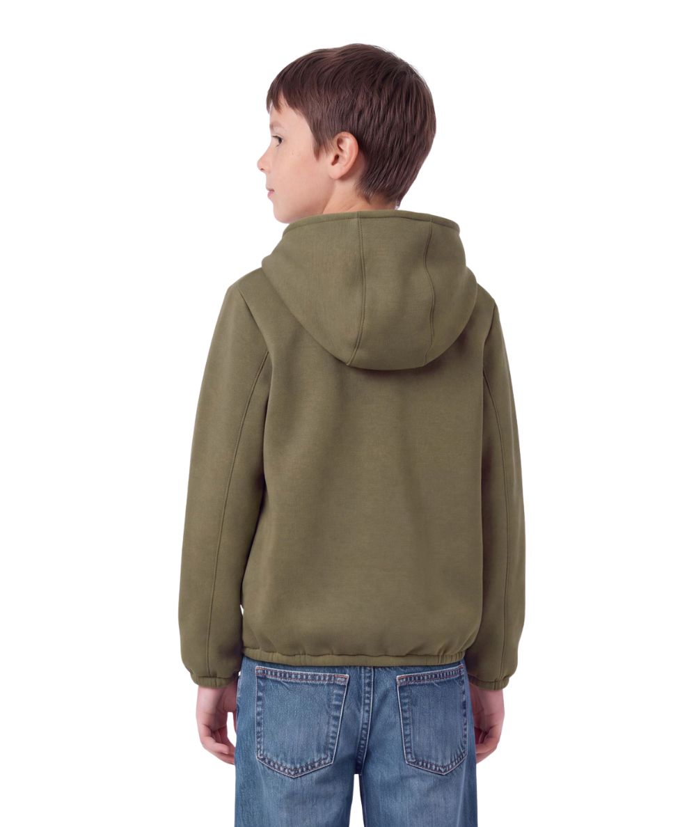 K-Way Giacca Felpa Reversibile P. Jack Spacer Nylon K8161BW Verde Militare Blu