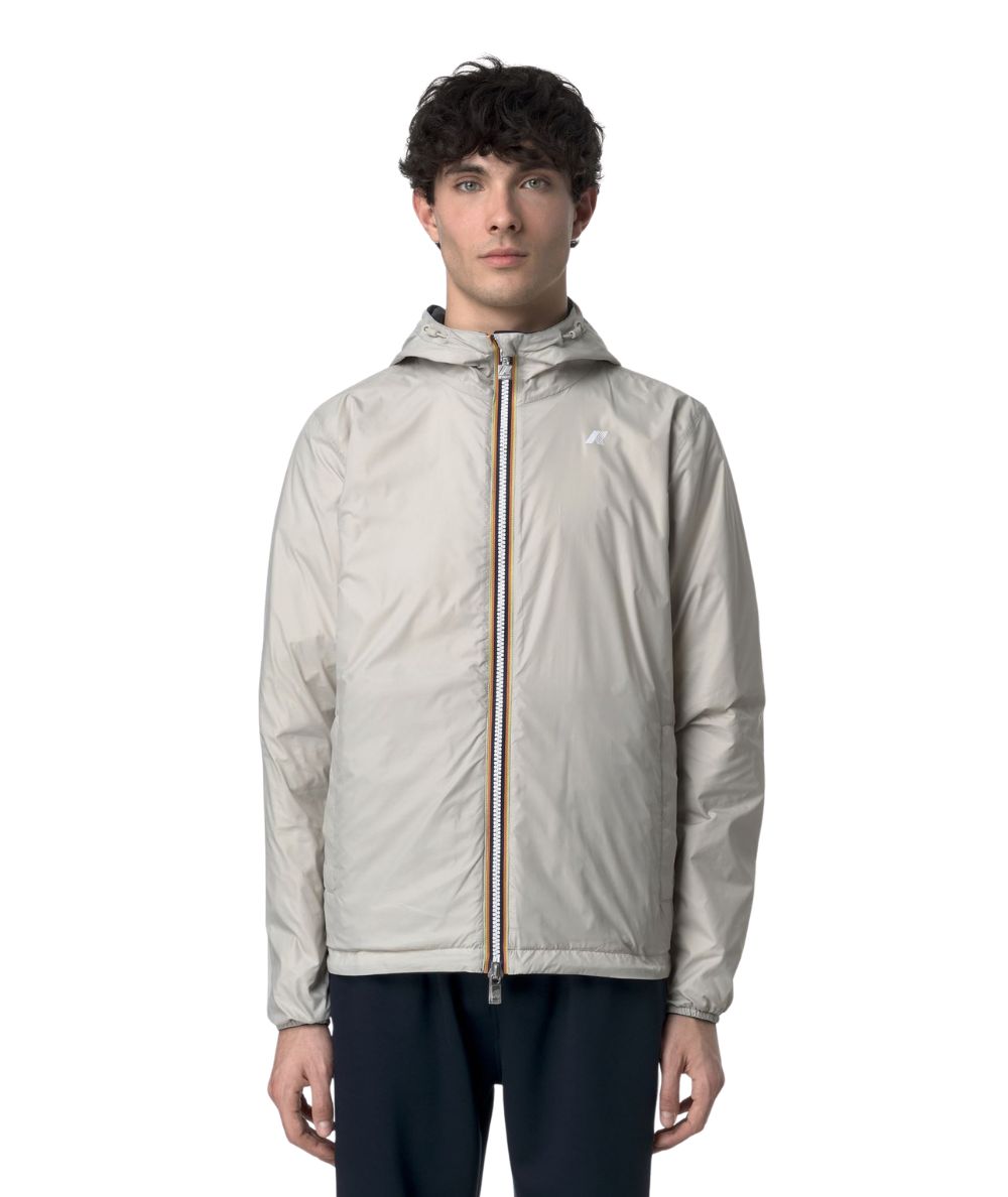 K-Way Giacca Impermeabile Jake Plus 2 Double K2124EW B1A Blu Grigio Ghiaccio