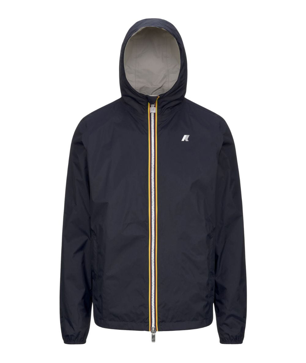 K-Way Giacca Impermeabile Jake Plus 2 Double K2124EW B1A Blu Grigio Ghiaccio