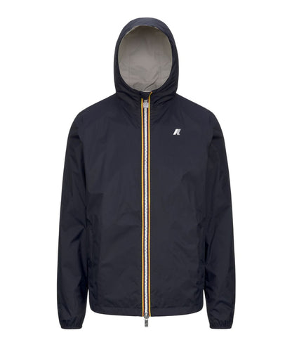 K-Way Giacca Impermeabile Jake Plus 2 Double K2124EW B1A Blu Grigio Ghiaccio