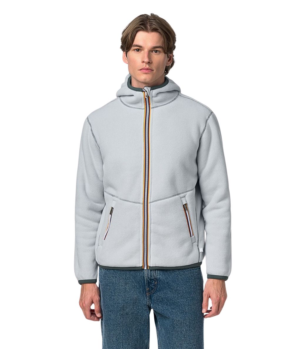 K-Way Giacca Jack Sherpa Polar Reversibile K3132NW Verde Grigio