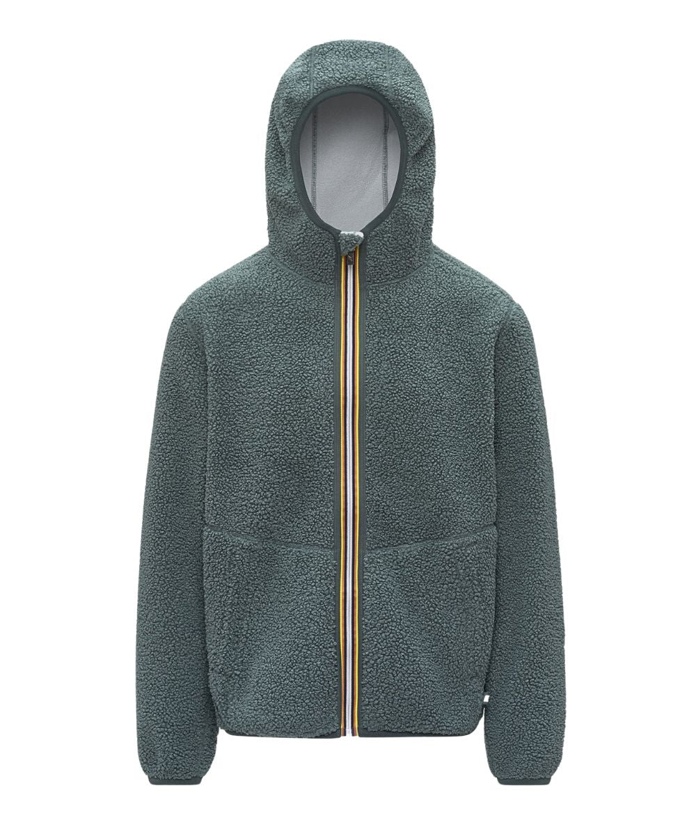 K-Way Giacca Jack Sherpa Polar Reversibile K3132NW Verde Grigio
