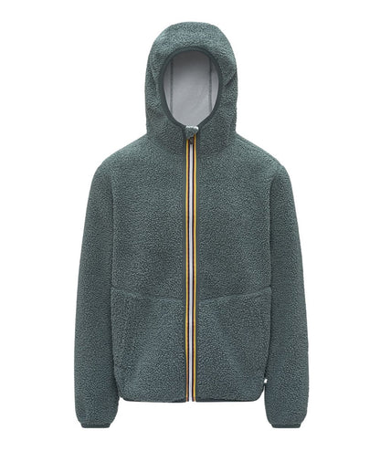 K-Way Giacca Jack Sherpa Polar Reversibile K3132NW Verde Grigio