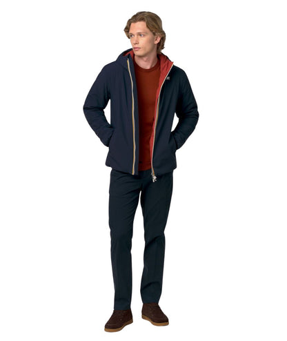 K-Way Giacca Jacob St Warm Double K6128VW Blu Scuro Rosso