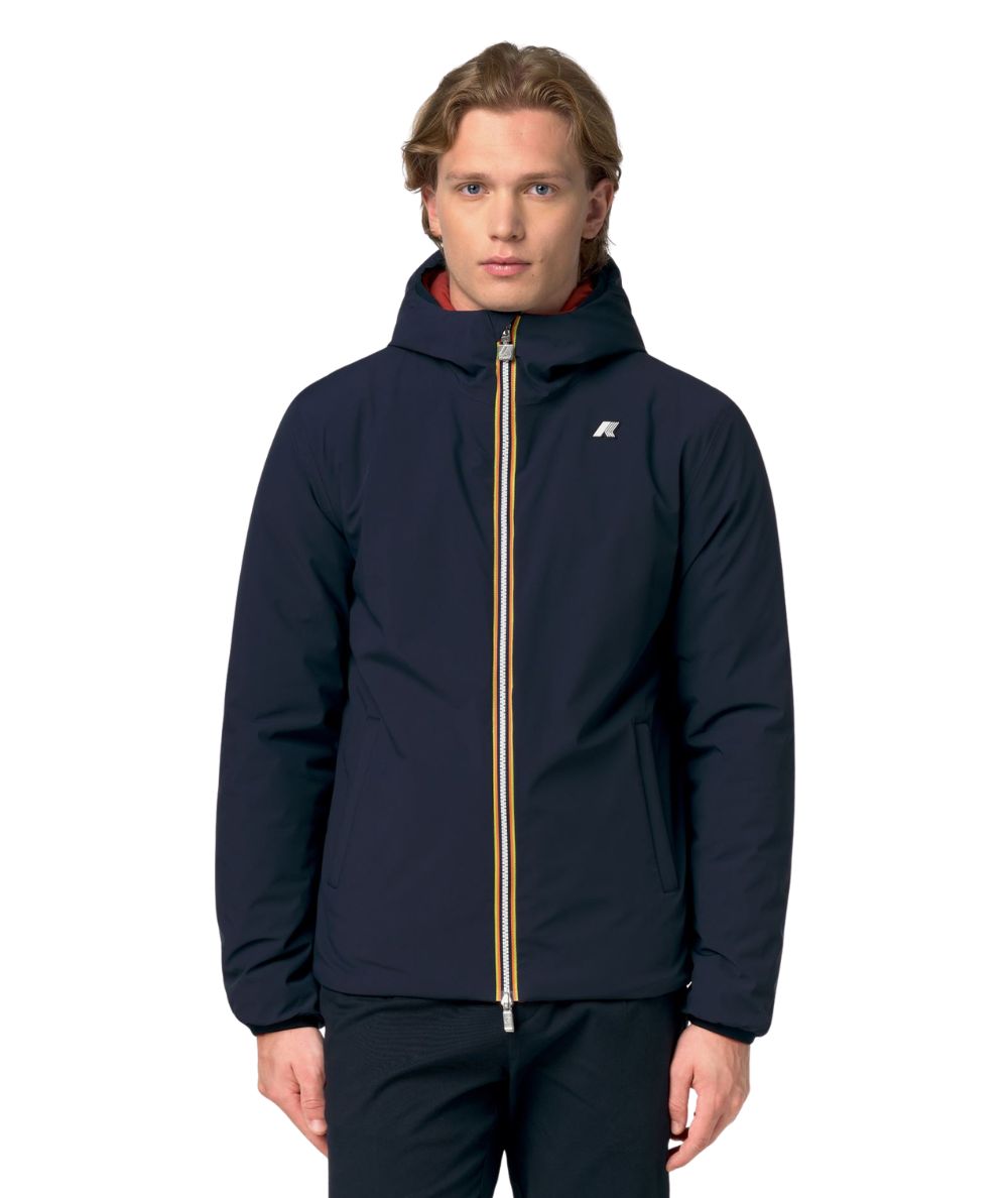K-Way Giacca Jacob St Warm Double K6128VW Blu Scuro Rosso
