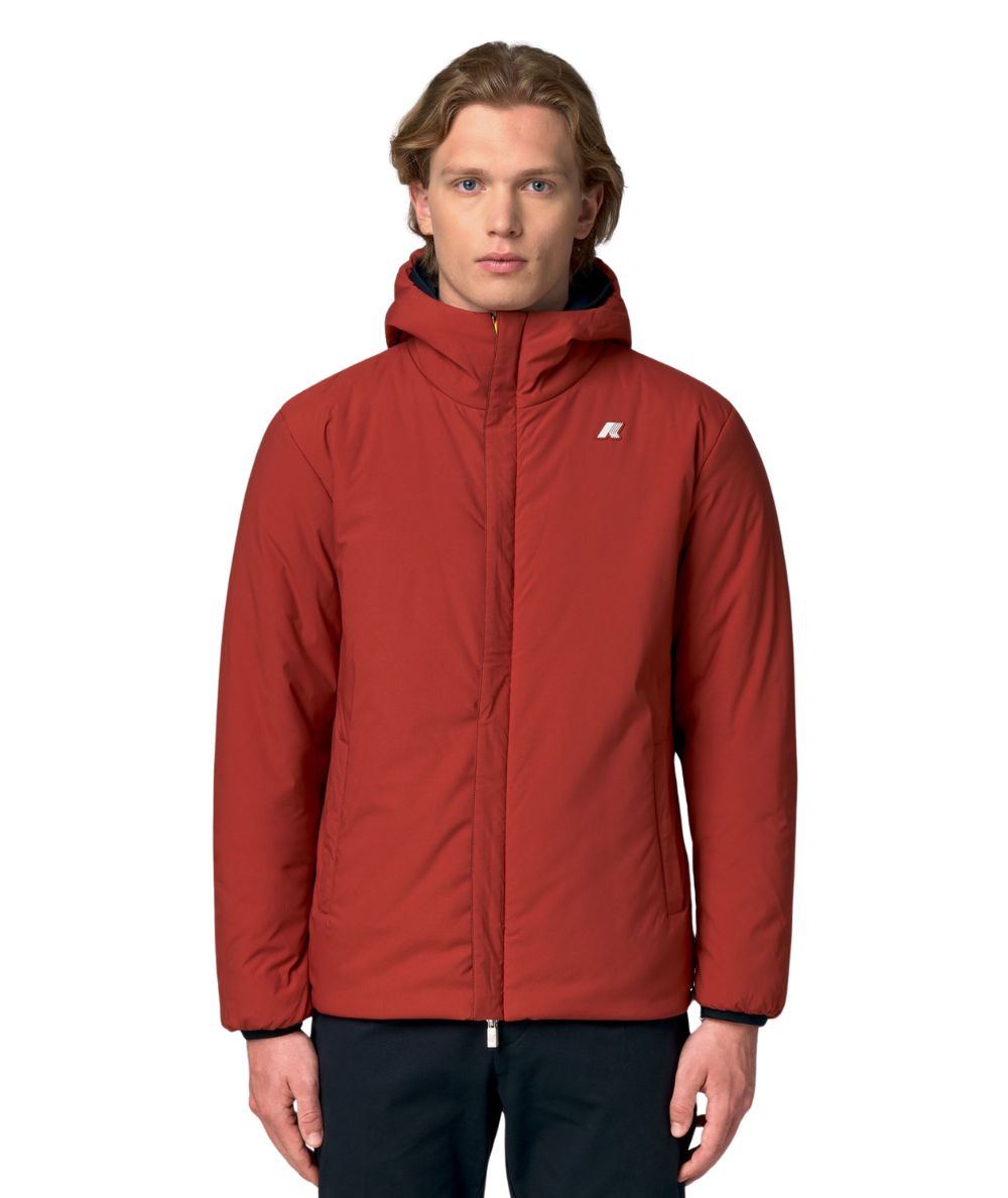 K-Way Giacca Jacob St Warm Double K6128VW Blu Scuro Rosso