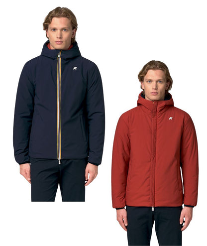 K-Way Giacca Jacob St Warm Double K6128VW Blu Scuro Rosso