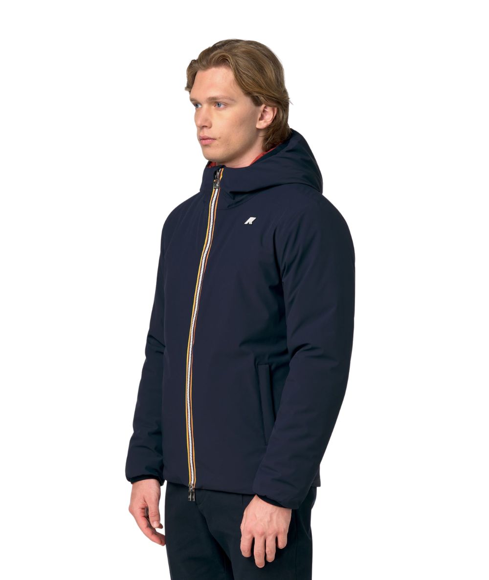 K-Way Giacca Jacob St Warm Double K6128VW Blu Scuro Rosso