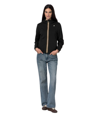 K-Way Giacca Reversibile Deva Light Spacer Fur Double K1452W Nero Grigio