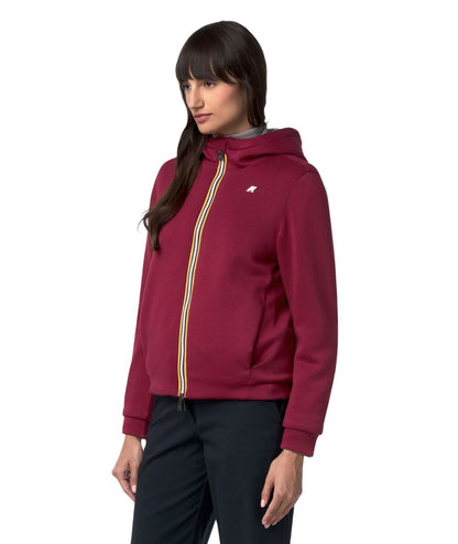 K-Way Giacca Reversibile Deva Light Spacer Fur Double K31452W D0Z Rosso Grigio