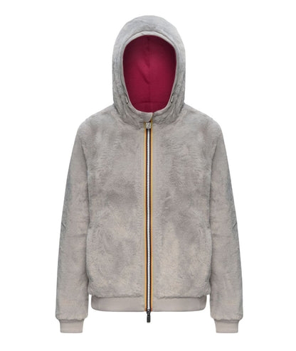 K-Way Giacca Reversibile Deva Light Spacer Fur Double K31452W D0Z Rosso Grigio