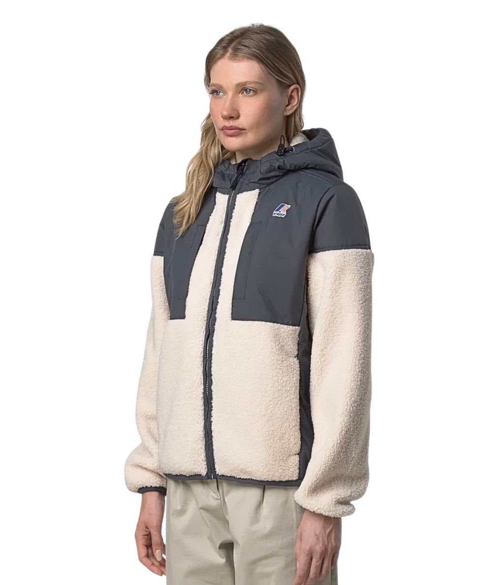 K-Way Giacca Samson 4.0 Orsetto K5122SW Grigio Ecrù