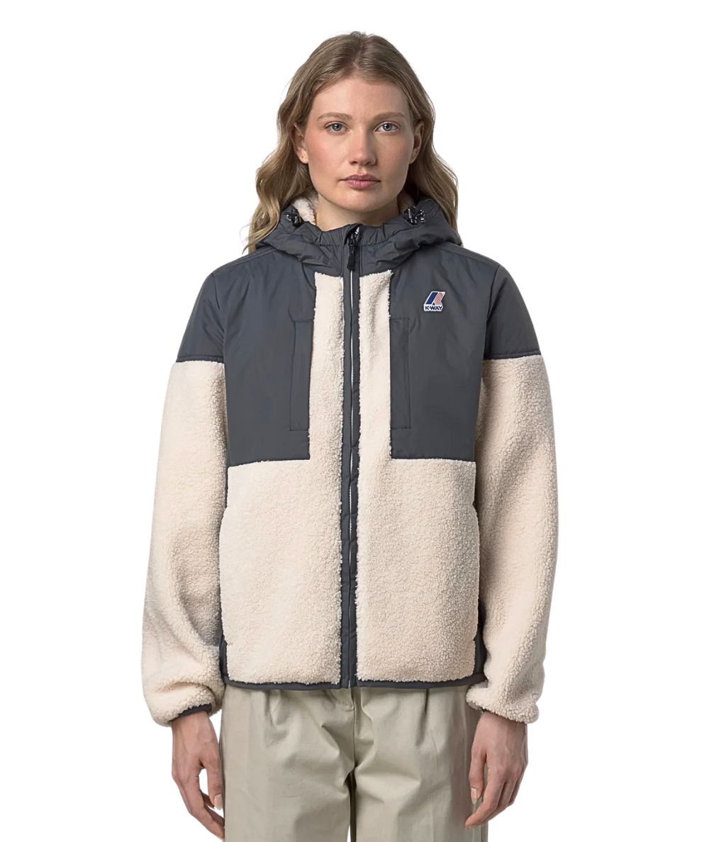 K-Way Giacca Samson 4.0 Orsetto K5122SW Grigio Ecrù