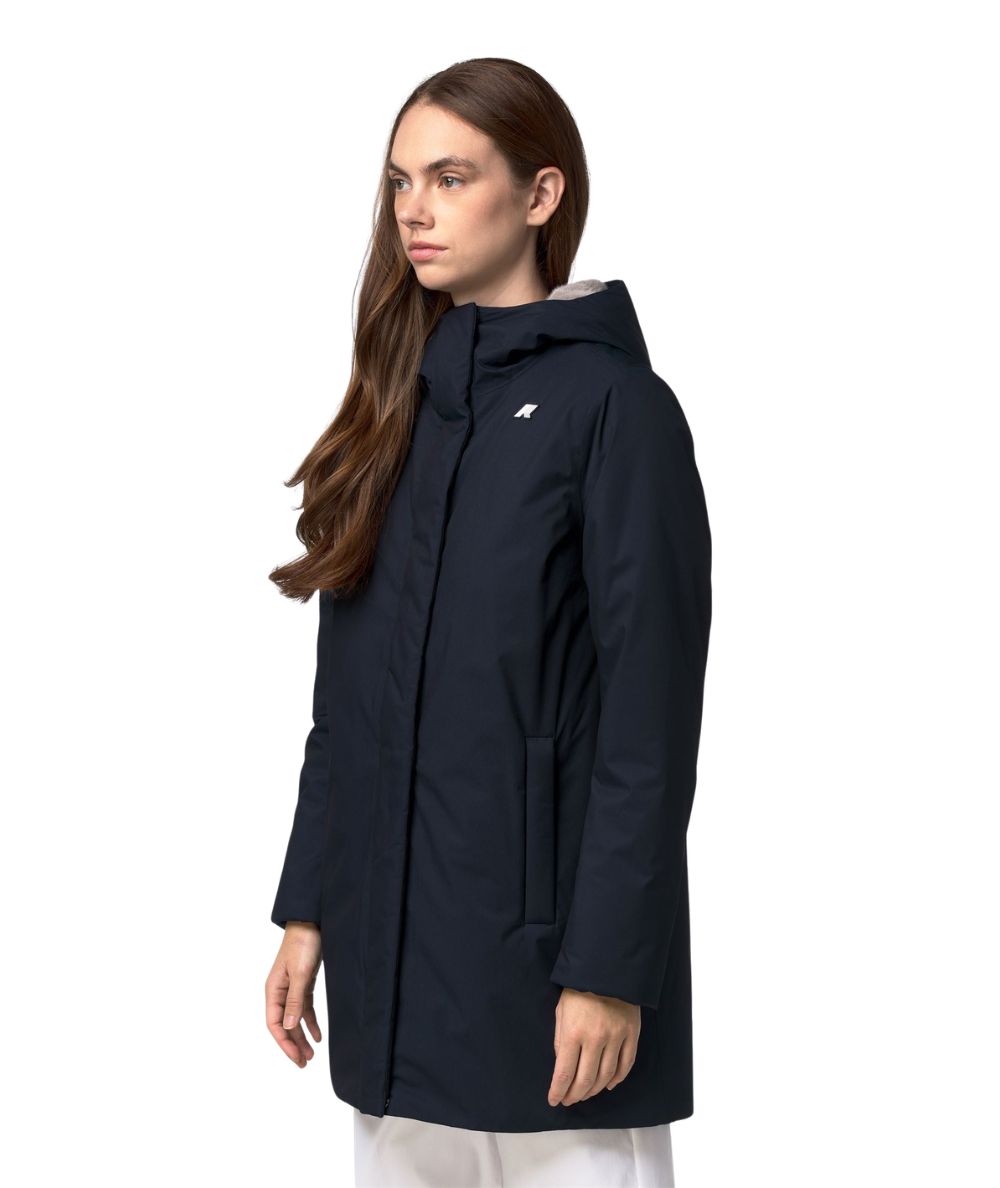 K-Way Piumino Mid Sophie Twill Soft Beaver K8144CW Blu