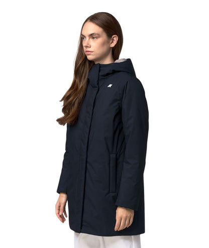 K-Way Piumino Mid Sophie Twill Soft Beaver K8144CW Blu