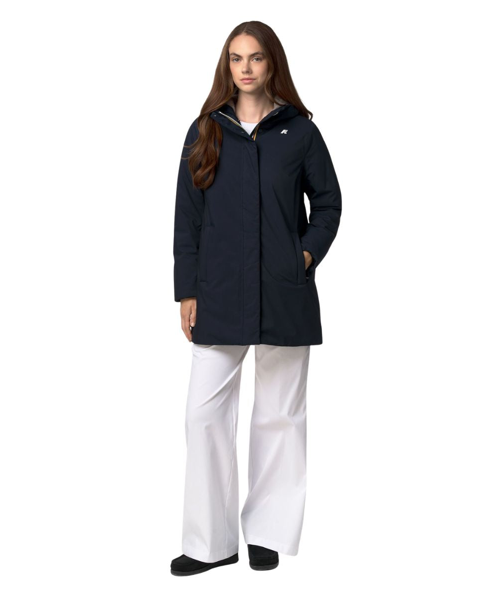 K-Way Piumino Mid Sophie Twill Soft Beaver K8144CW Blu