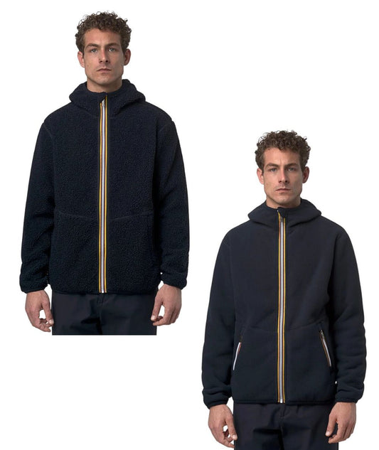 K-Way Orsetto Jack Sherpa Polar Double K3132NW Blu Scuro