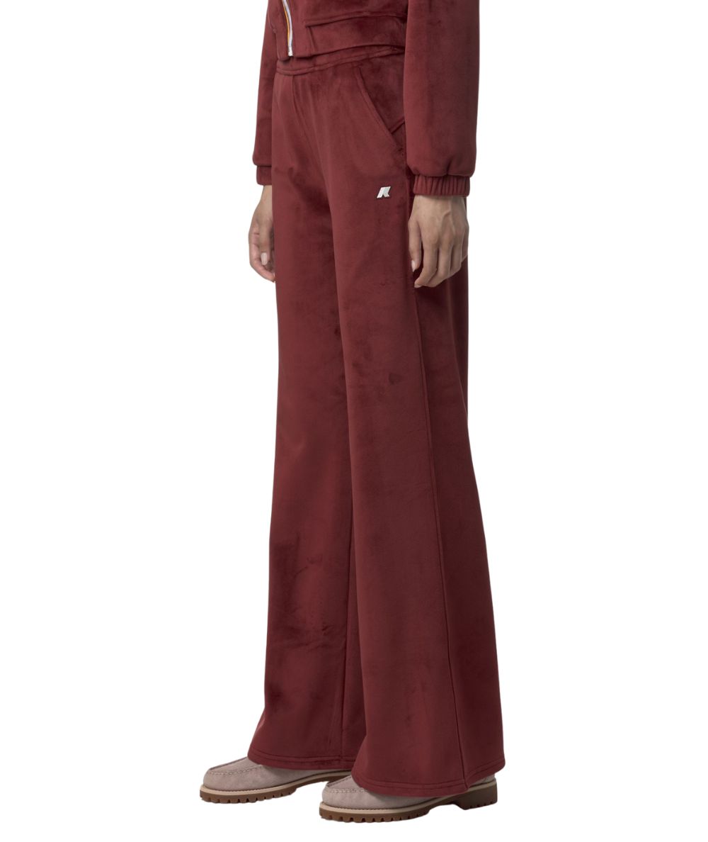 K-Way Pantalone Jenny in Velluto Polar K7128CW Rosso Mattone