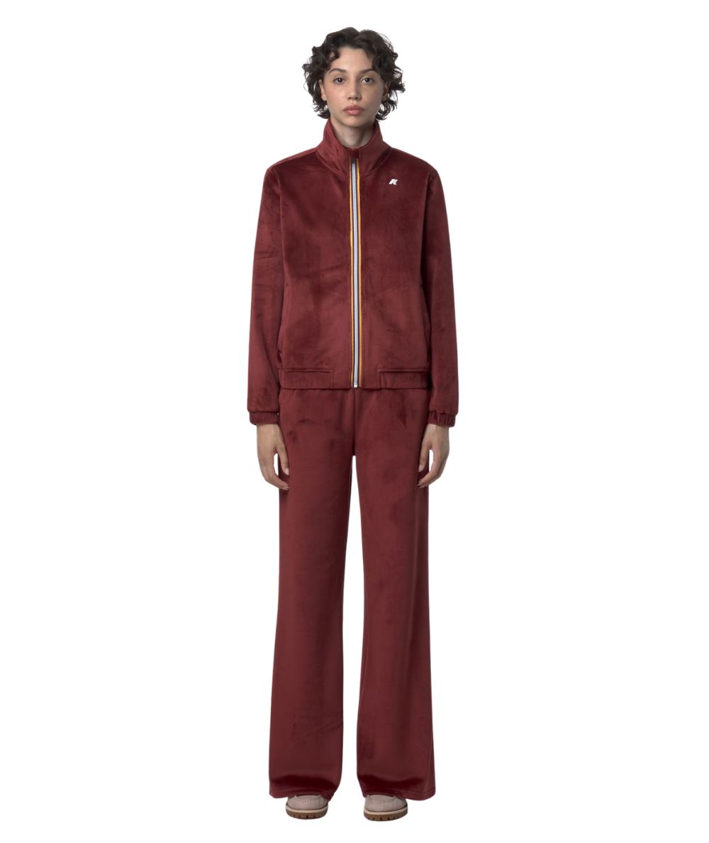 K-Way Pantalone Jenny in Velluto Polar K7128CW Rosso Mattone