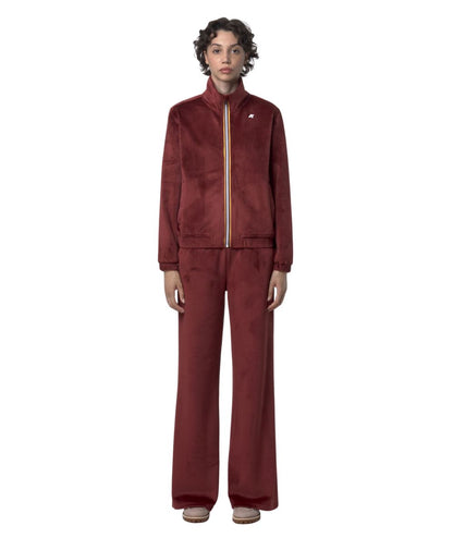 K-Way Pantalone Jenny in Velluto Polar K7128CW Rosso Mattone