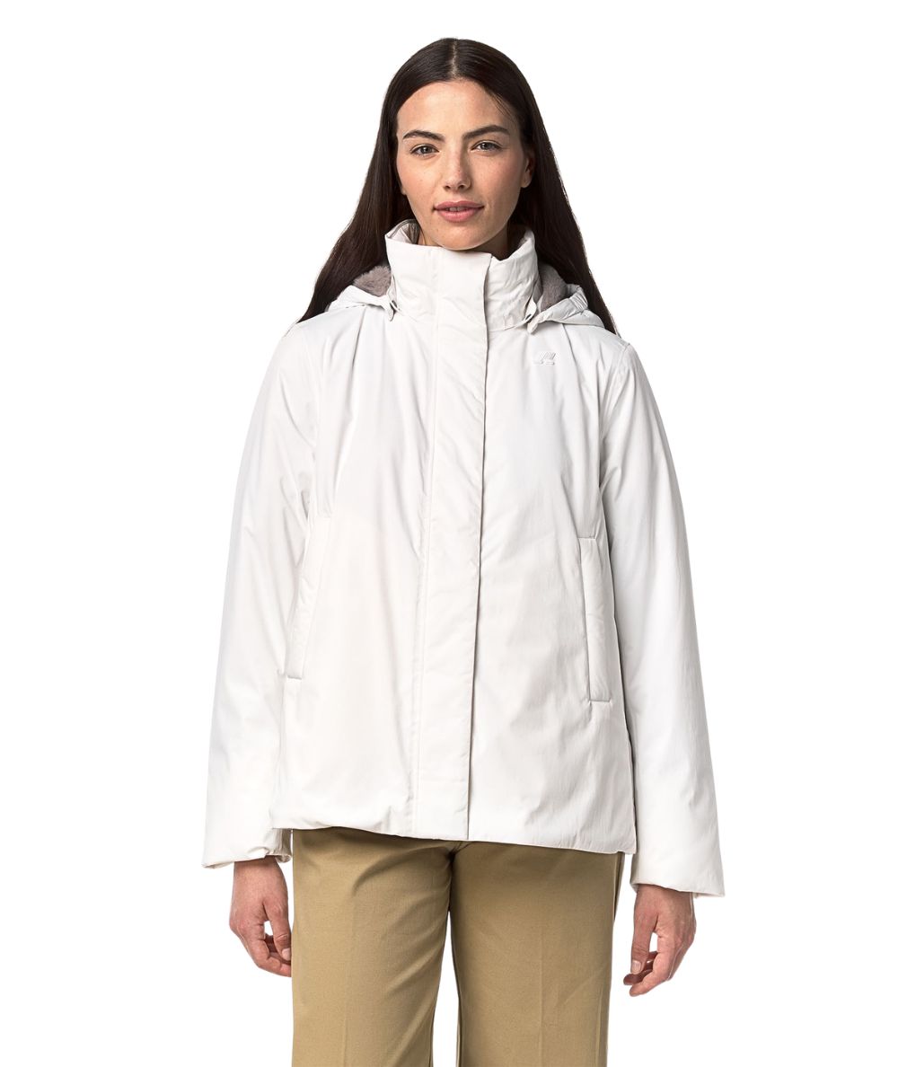 K-Way Piumino Corto Marlette Twill Soft K8144BW DCV Bianco