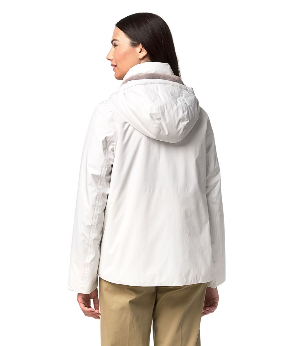 K-Way Piumino Corto Marlette Twill Soft K8144BW DCV Bianco