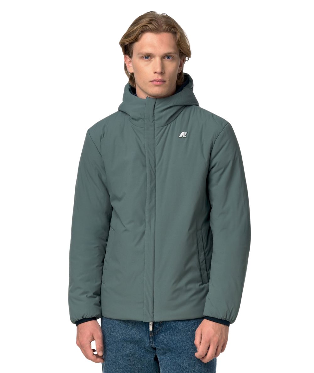 K-Way Piumino Jacob St Warm Double K6128VW Blu Scuro Verde
