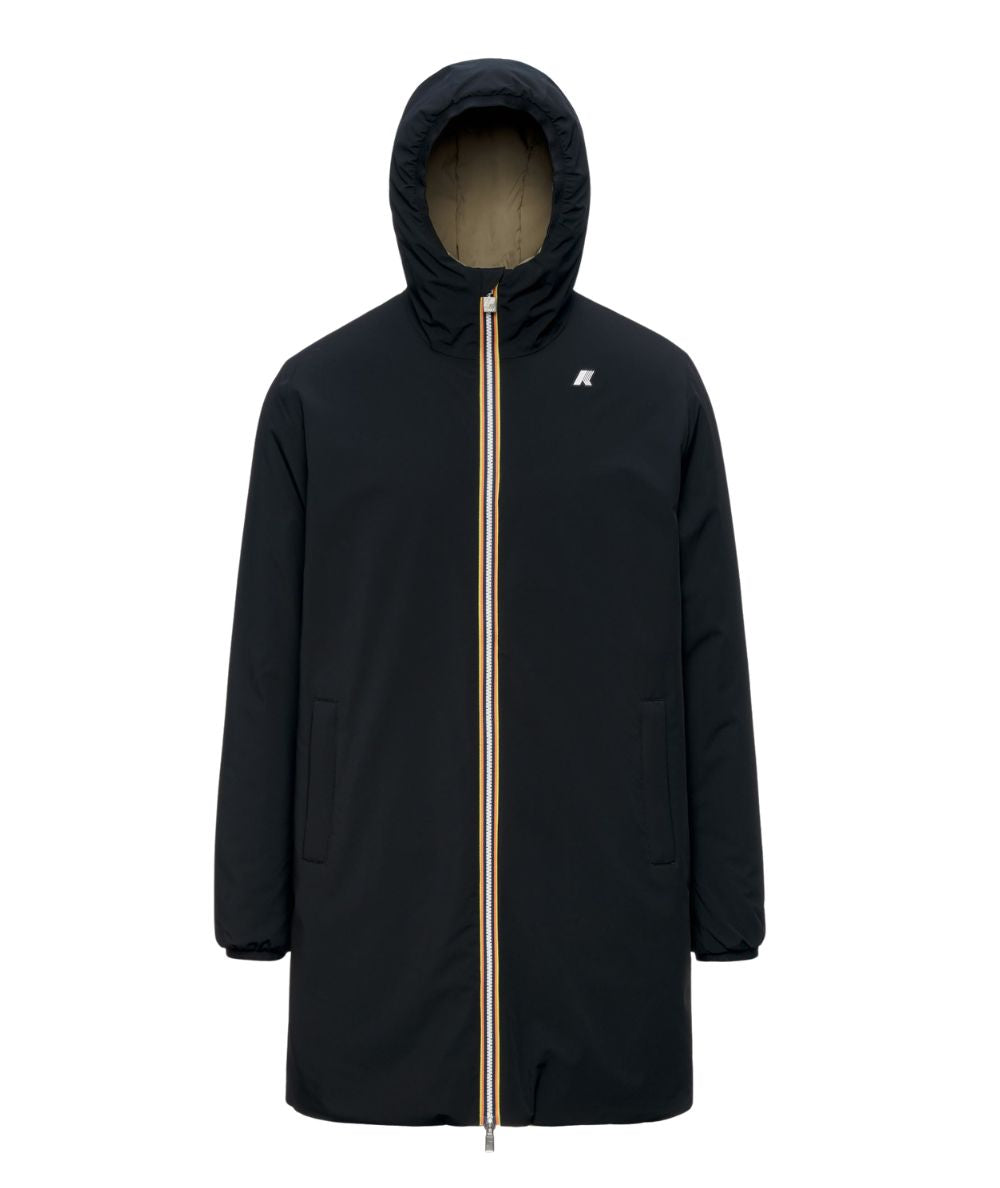 K-Way Piumino Jacob St Warm Double K6128WW Nero Verde Militare