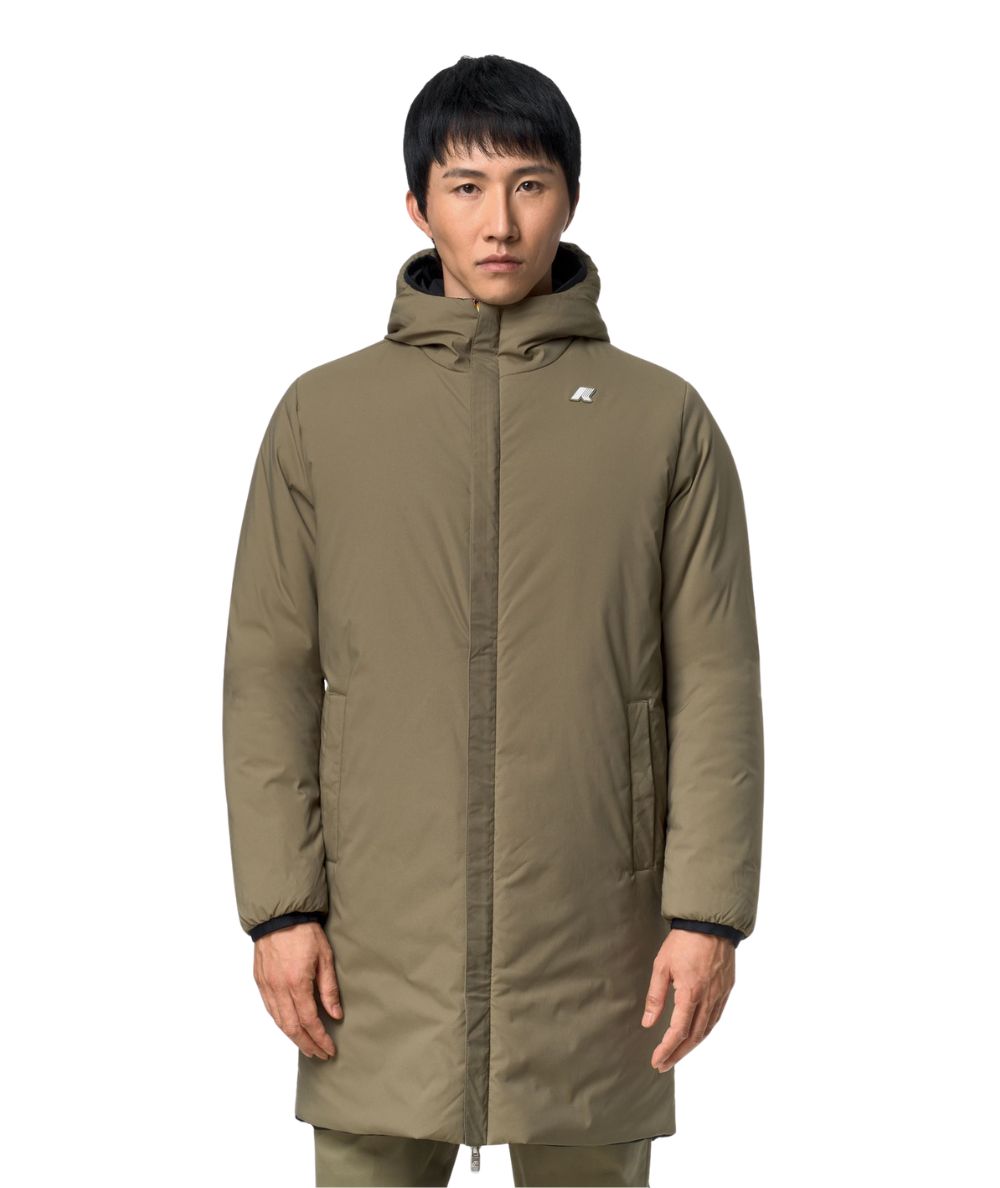 K-Way Piumino Jacob St Warm Double K6128WW Nero Verde Militare