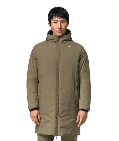 K-Way Piumino Jacob St Warm Double K6128WW Nero Verde Militare