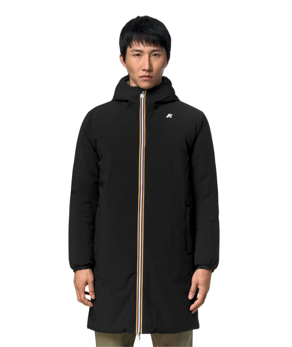 K-Way Piumino Jacob St Warm Double K6128WW Nero Verde Militare