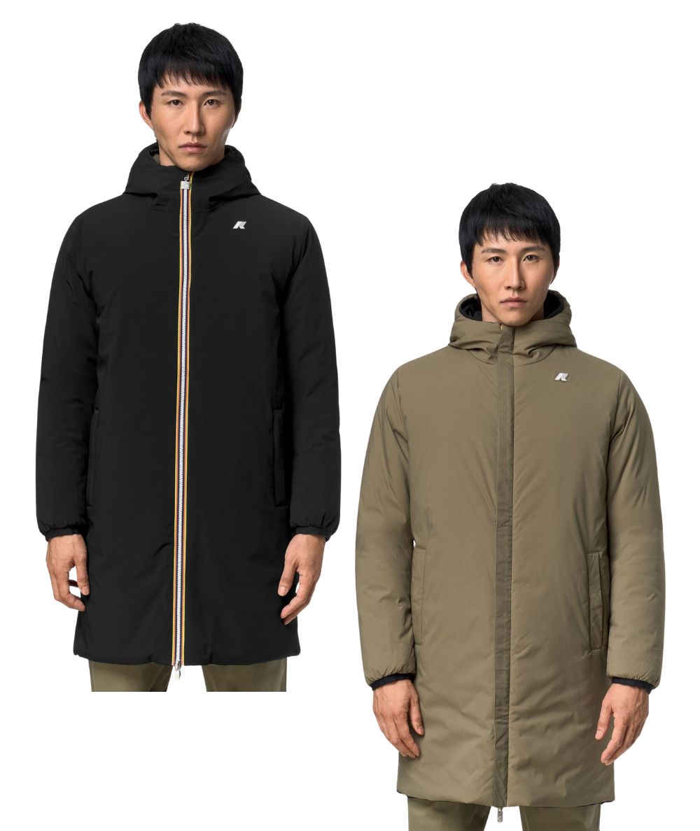 K-Way Piumino Jacob St Warm Double K6128WW Nero Verde Militare