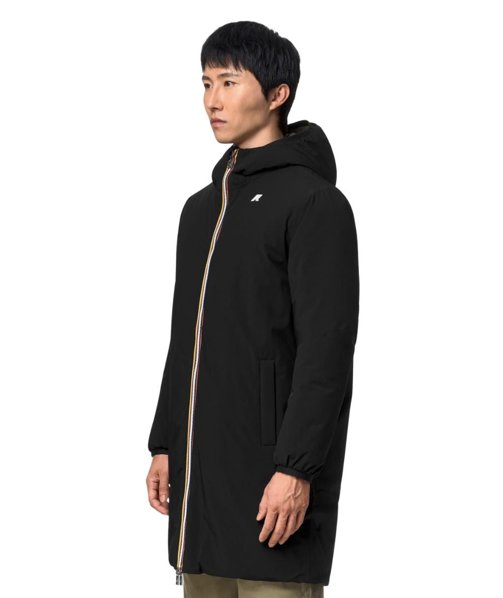 K-Way Piumino Jacob St Warm Double K6128WW Nero Verde Militare