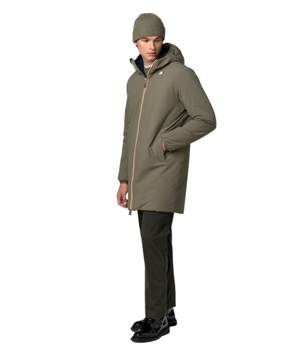 K-Way Piumino Jacob St Warm Double K6128WW Verde Militare Blu Scuro