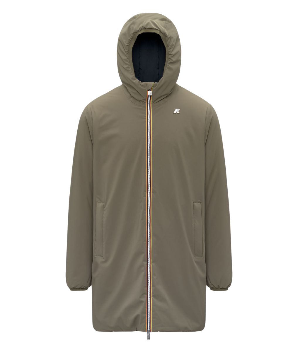 K-Way Piumino Jacob St Warm Double K6128WW Verde Militare Blu Scuro