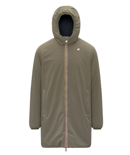 K-Way Piumino Jacob St Warm Double K6128WW Verde Militare Blu Scuro